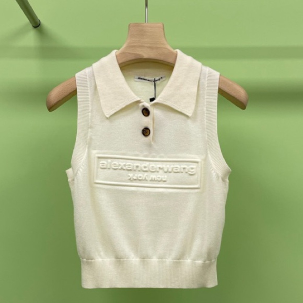 Alexander Wang Ivory Sleeveless Knit Top